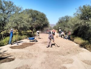 trabajo comunitario en el ejido Buenavista