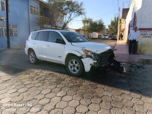 Camioneta chocada