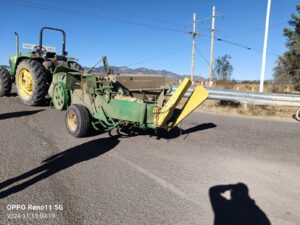 La empacadora resultó con golpe en su parte posterior.