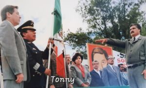 José Alejo Quezada Qyuiñones al rendir protesta como Presidente del Consejo Municipal de Nuevo Ideal.