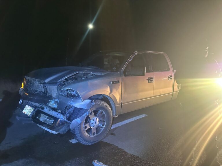 Camioneta chocó contra semoviente cerca del poblado Donato Guerra,  Canatlán.